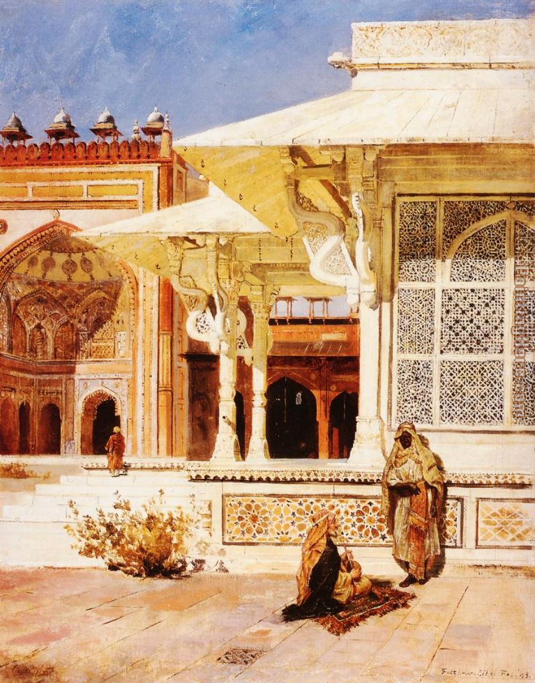 White Marble Tomb at Suittitor Skiri painting - Edwin Lord Weeks White Marble Tomb at Suittitor Skiri art painting